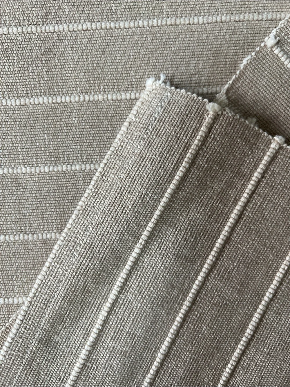 Zara Home Set of 6 Two‑Tone Cotton Placemats Taupe and Cream Neutral Kitchen